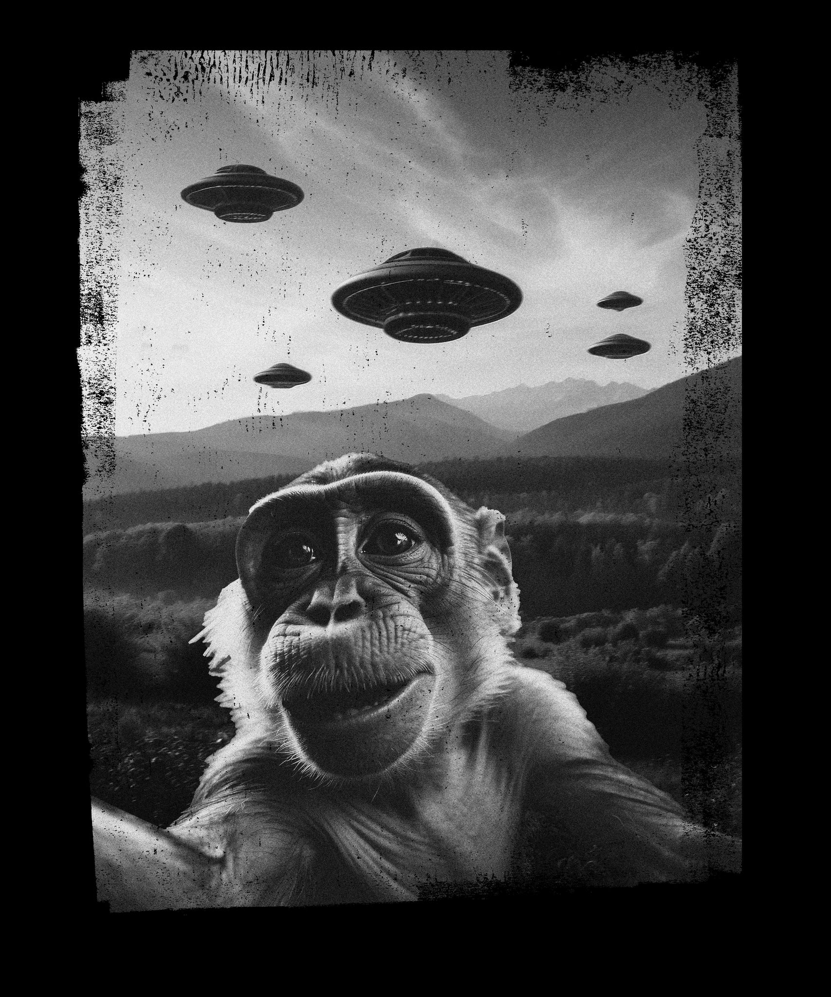 ape and aliens selfie